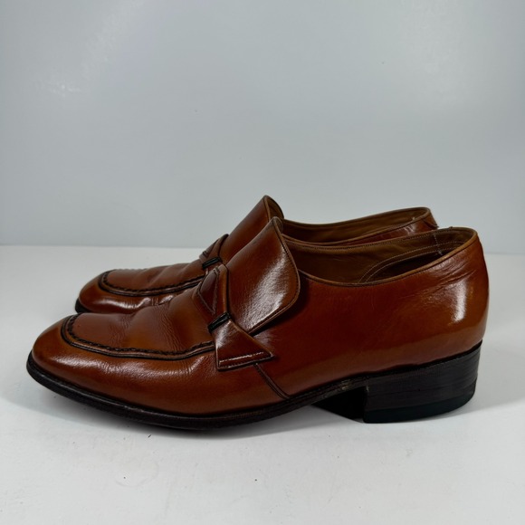 Vintage Barker of Earls Barton Men\'s 8/UK 7E Brown Leather Slip-On Loafer Shoes main image 15